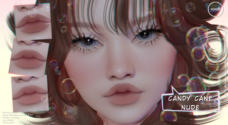 Second Life Marketplace - Mimmi Collection #Candy Cane Lipstick_ NUDE
